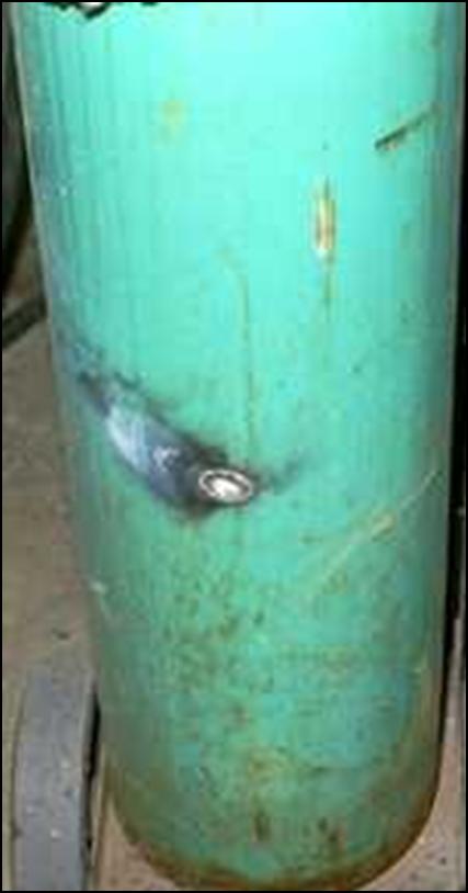 arc damaged cylinder